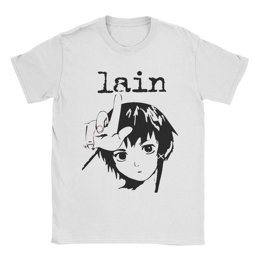 Unisex Unisexs TShirts Serial Experiunisexts Lain Lwakura Funny Cotton Tee Shirt Short Sleeve Anime Sci Fi Unisexga T Shirts Plus Size