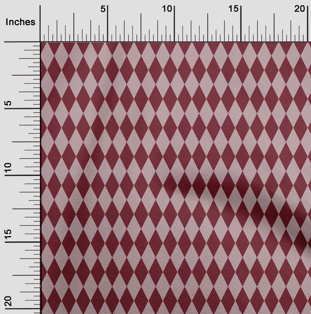 oneOone Cotton Flex Red Fabric Argyle Check Sewing Fabric By The Yard Printed Diy Clothing Sewing Supplies 40 Inch