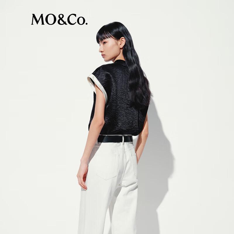 MO&Co. New Chinese Style Crinkled Acetate Top