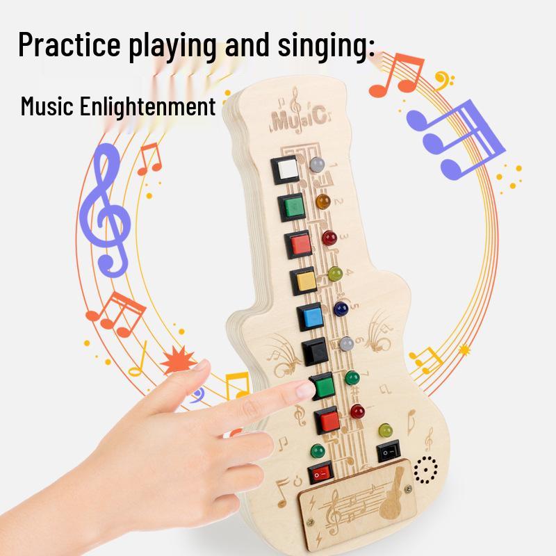 Children's Wooden Guitar Toy for Musicality and Fine Motor Skill Development