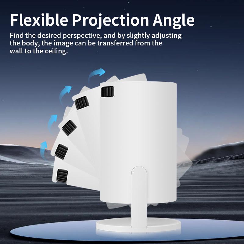 M5pro Mini HD Portable Home Projector - Wireless & Wired Connectivity