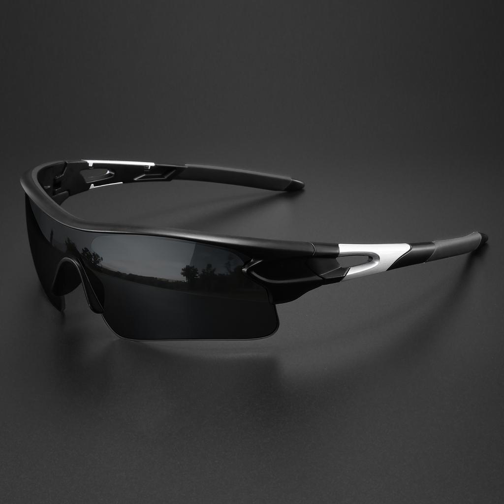 Classic Sports Sunglasses with One-Piece Wraparound UV400 Lens - Unisex Comfort Fit for Cycling, Running, Hiking & Outdoor