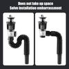 Universal Flip Stainless Steel Washbasin Washbasin Sink Wall Drainage Pipe Kitchen Bathroom Accessories Anti Odor Drainage Pipe