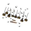 No Glues Static Window Clings Halloween Bat Pumpkin Decorations Reusable PVC Sticker Decal Set For Glass Door