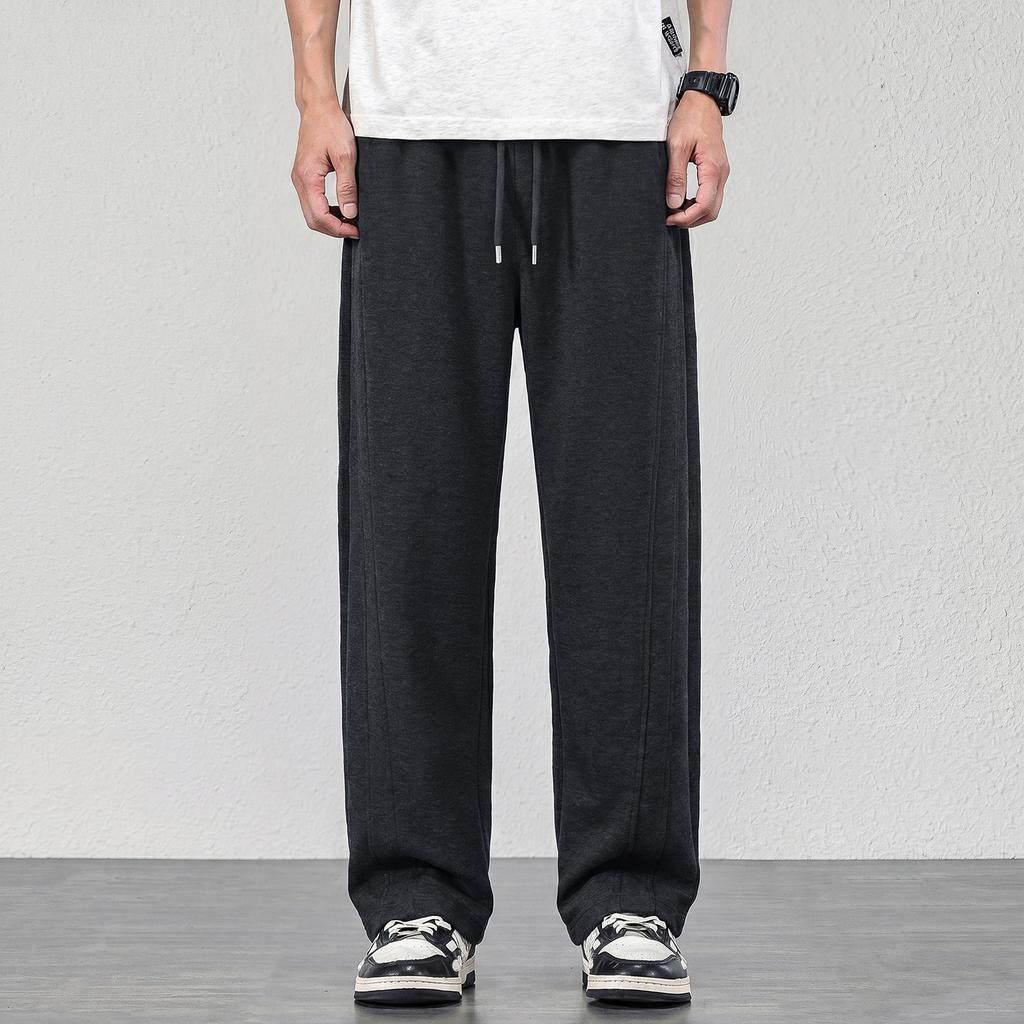 Light Luxury Casual Pants Men's New Summer Straight Loose Drop Drawstring Sports Long Pants