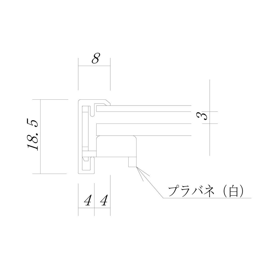 Large Frame OA Frame A1 Black Line Frame (5017)
