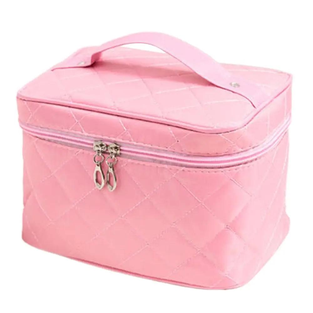 Travel Quilted Cosmetic Bag Multifunctional Large Capacity Waterproof Handbag Cosmetic Cases Women
