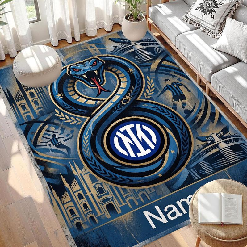 Custom Name Personalized Football Print Carpet, Versatile Home Decor Rug, for Playroom, Apartment, Balcony, Entryway, Hallway Gift