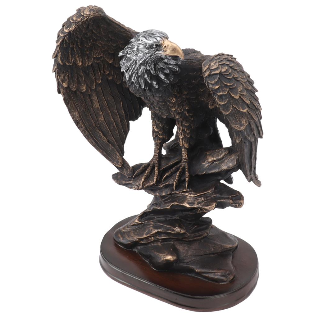 Eagle Statue Resin Vivid Ingenious Durable Decorative Vintage Eagle Figurine for Office