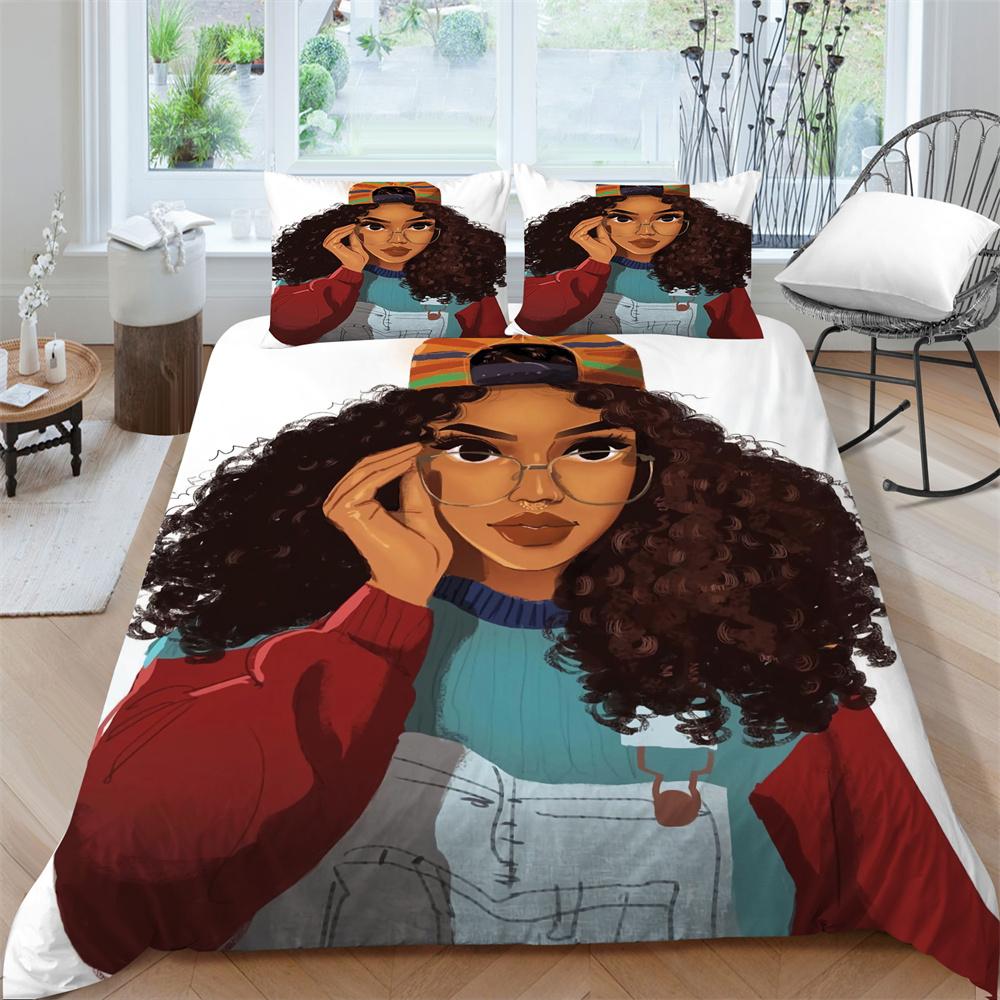 Seturi de cuverturi de pat cu design unic de modă nouă, set de pat pentru acasă cu desene animate, costum de lenjerie de pat pentru pictură pentru fete, cuverturi de pat pentru copii, husă de pilota