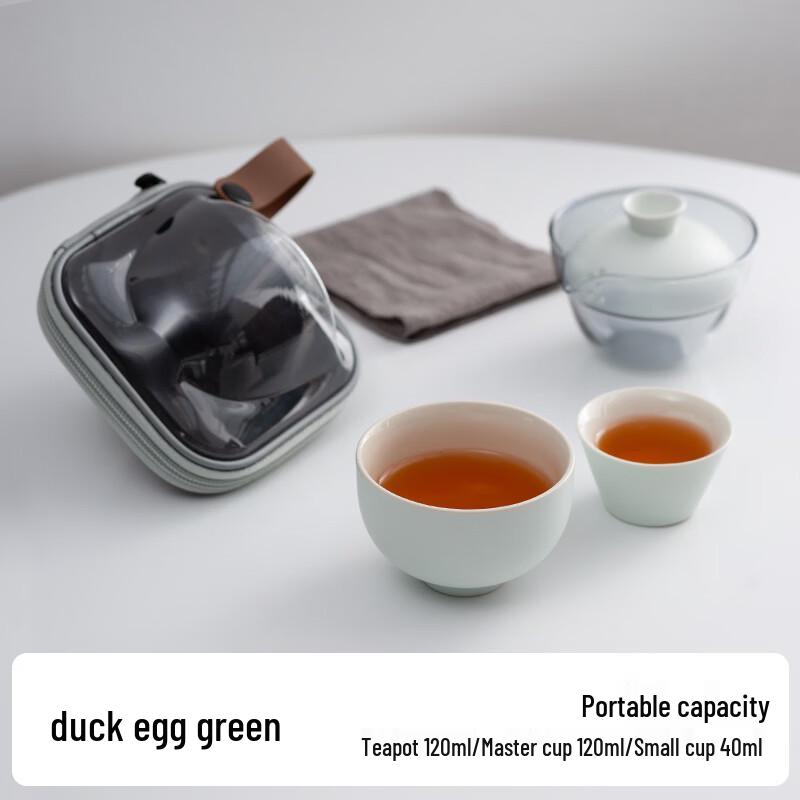 Portable Ceramic Quick Brew Travel Tea Set
