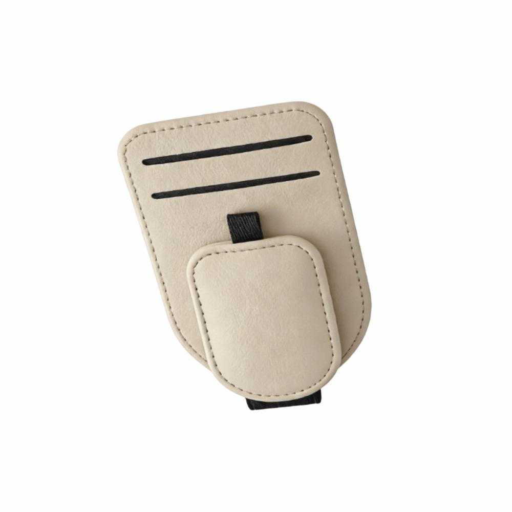 PU Leather Car Sun Visor Glasses Holder Creative Car Sunglasses Holder Vehicle Accessory