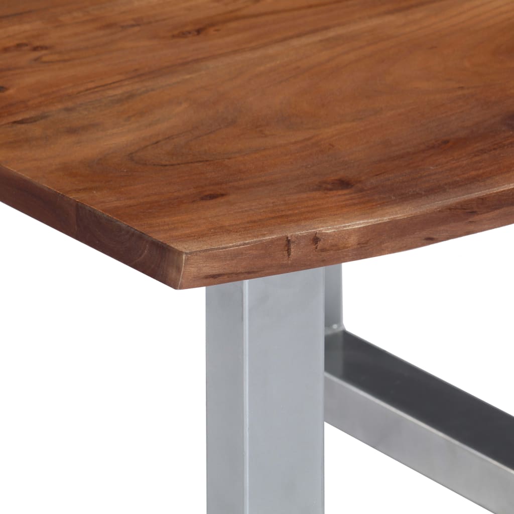 Coffee Table with Natural Edge 60 X 60 X 40 Cm Solid Acacia Wood