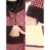 Winter Coat Vintage Velvet And Thickening Single Breasted Cotton Coat for Women Fit Cotton Clip Warm Long Parka Plaid Coat