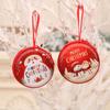 WTEMPO 4PCS Christmas Gifts Christmas-themed Pattern Printed Christmas Coin Purses Christmas Zipper Gift Bags Christmas Tree Hanging Pendants