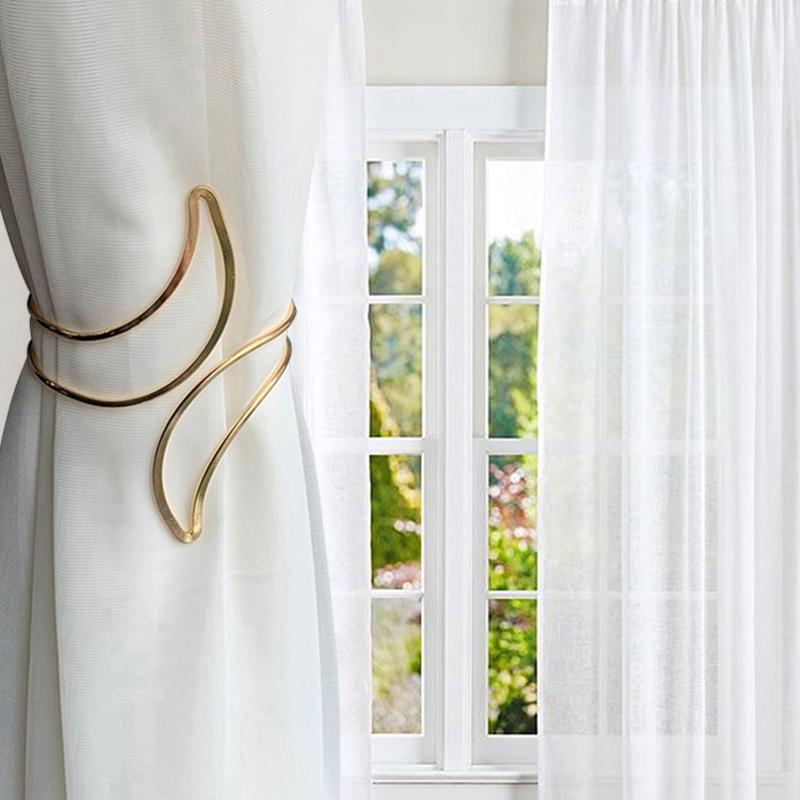 1/2 BUC Clipuri Fixare Perdea Legături Perdea Elegante Stil High-End Decor Acasă Catarame Perdea Exquisite Auriu/Argintiu Artistic