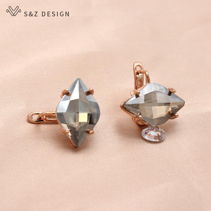 Mode Luxus Pferd Augentropfen Ohrringe Für Frauen Mädchen Hochzeit Eleganten Schmuck Trendy Rose Gold Farbe Eardrop Geschenk