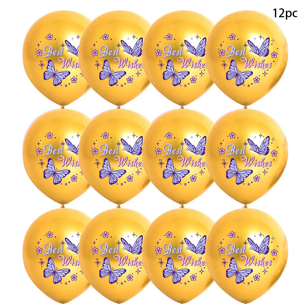 12 Stück 12 Zoll Bunte Schmetterlingsballons Mädchen Schmetterling Geburtstagsfeier Deko Cartoon Schmetterling Latexballons Kinder Mädchen Gastgeschenke