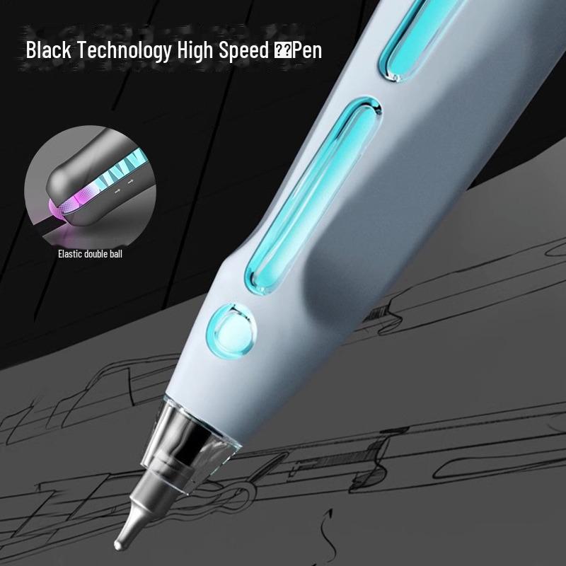 Advanced Black Neutral Pen - Quick-Drying 0.5mm Dual-Ball Signature Pen for Office & Exams