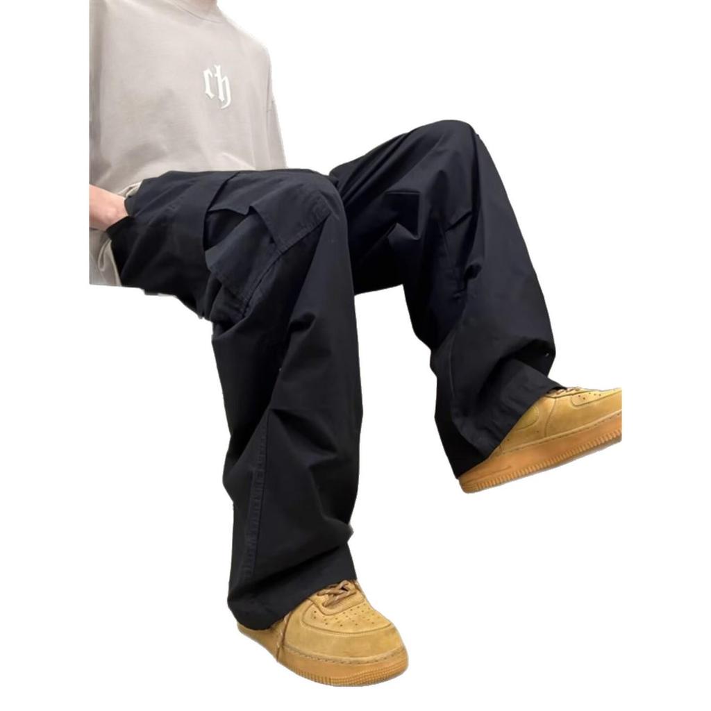 Unisex Retro Paratrooper Work Pants – Trendy Multi-Pocket Wide-Leg Streetwear