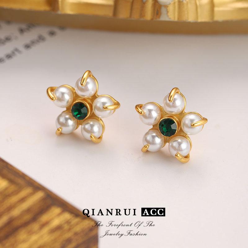 

New Design Tea-Colored Tassel Summer Flower Stud Earrings