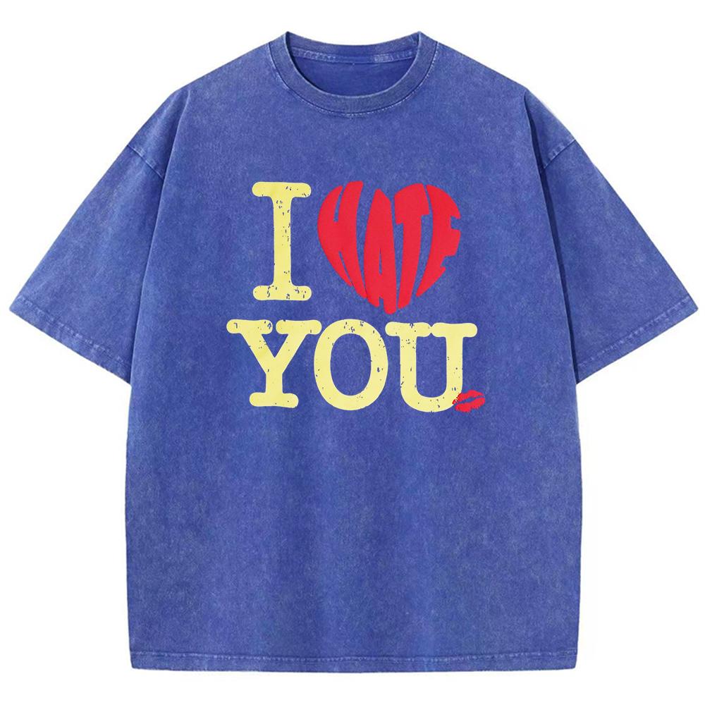 I Love You Yellow Letter Printingman Tshirt Graphic Hip Hop T Shirt High-Quality Fashion T Shirts Cute Daily Short Sleeved