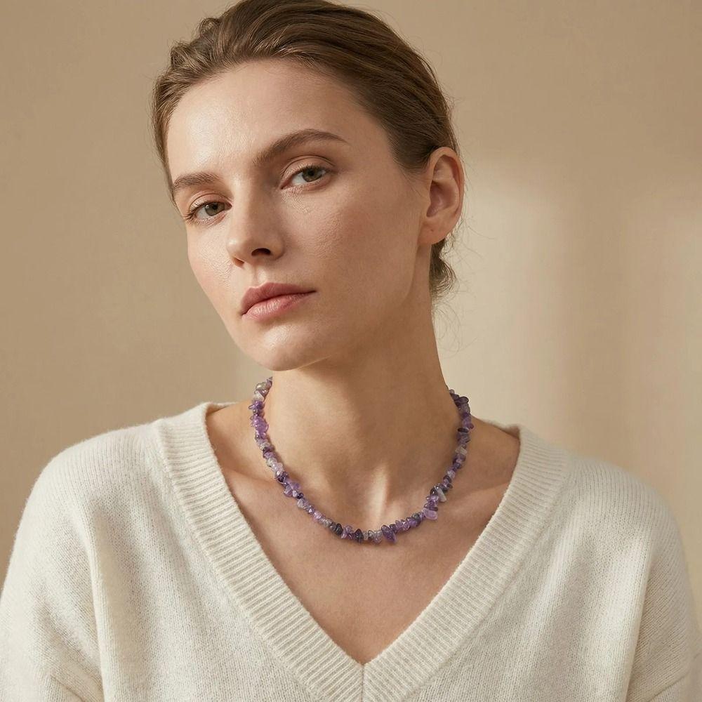 Beaded Turquoises Crystal Choker Irregular Irregular Choker Necklace Crystal Beaded Necklace Gift