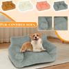 Plush Fabric Miniature Sofa Cushion for Small Pets Soft Stuffed Couch Style Bed for Dogs Cats Rabbits Indoor Use Washable Design