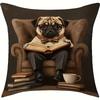 1/4pcs Pug-Inspired Decorative Pug Pillow Covers Sofa cushion cover home bedroom room decoration