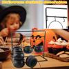 Halloween Party Mini/ Witch Jar Candy Bowl Black Plastic Bucket Stand Desktop Ornaments Garden Decoration
