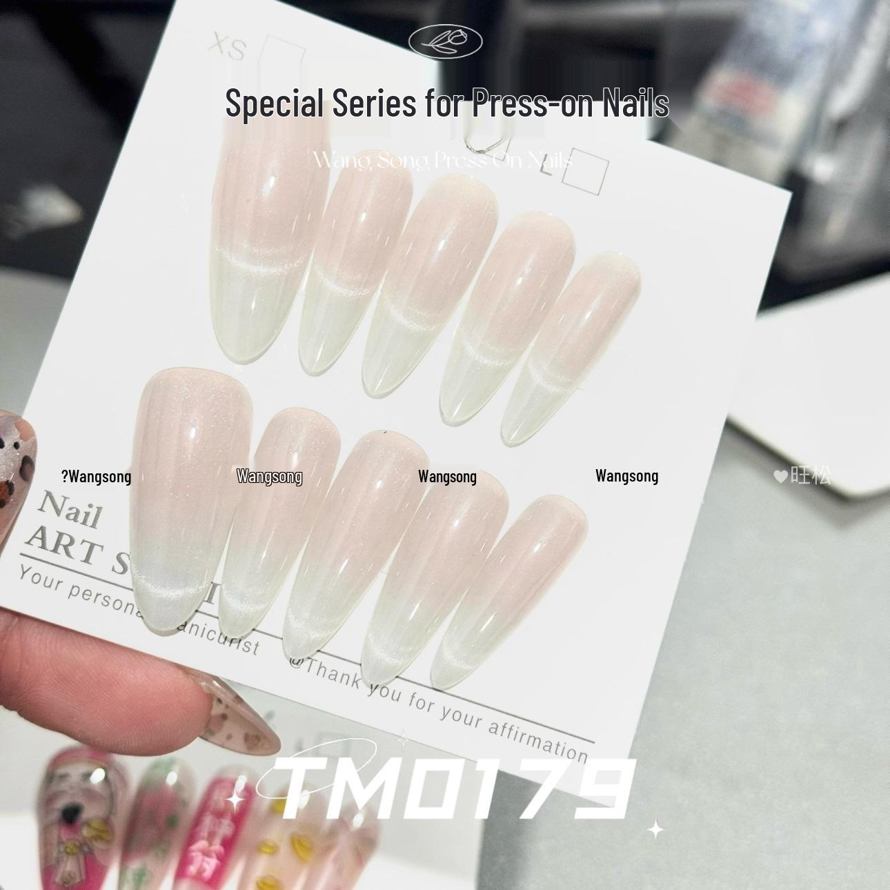 

Wangsong Кошачий глаз 179: Мягкий нефритовый цветок нейл-арт - Ручная работа, готовые носибельные маникюрные элементы Jade Soft Flower XS