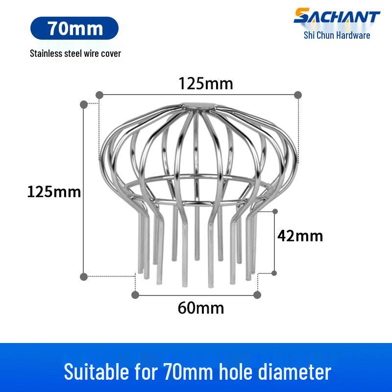 Couvercle de bonde de sol anti-colmatage en acier inoxydable pour terrasse, balcon, patio et toit-terrasse