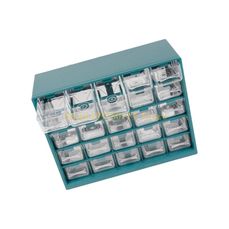 Model Stackable Clear Drawer Organizers 25 Compartments For Tool Hardware Accessories Easy Cleaning Designs top sale
