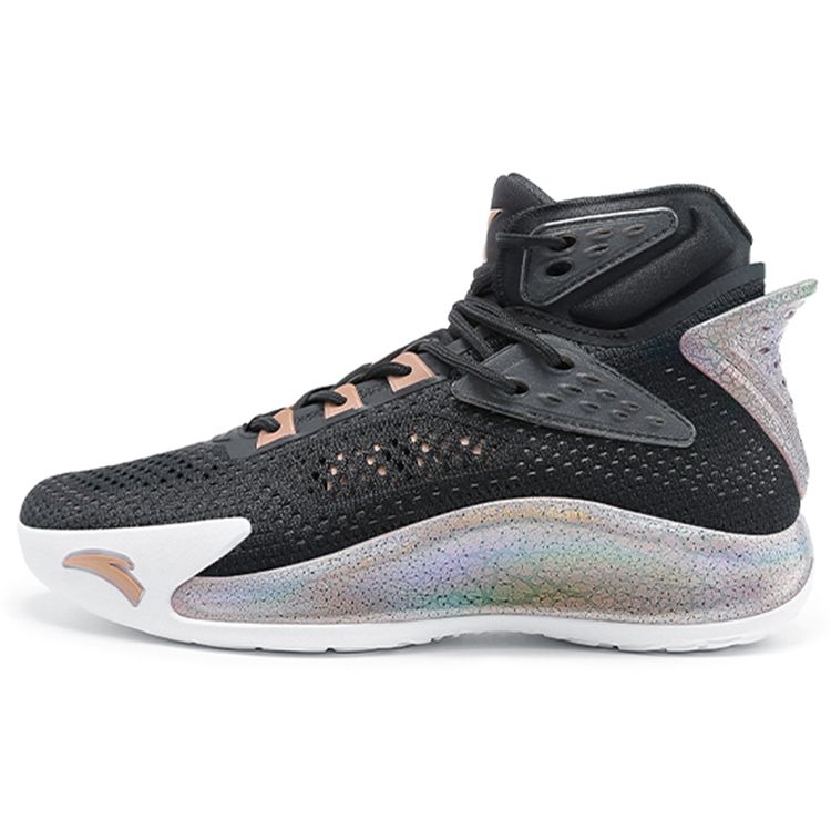 Anta KT5 Have Fun Men High Top Basketball Shoes Black Gold 112031101-5 45