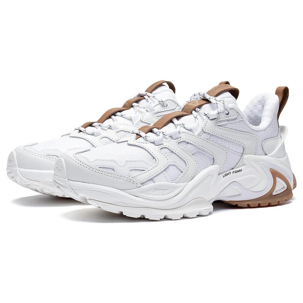 Li Ning Cat Paw ACE Trendy Slip Resistant Abrasion Resistant Low Top Sports Casual Shoes Men's White AZGS103-2