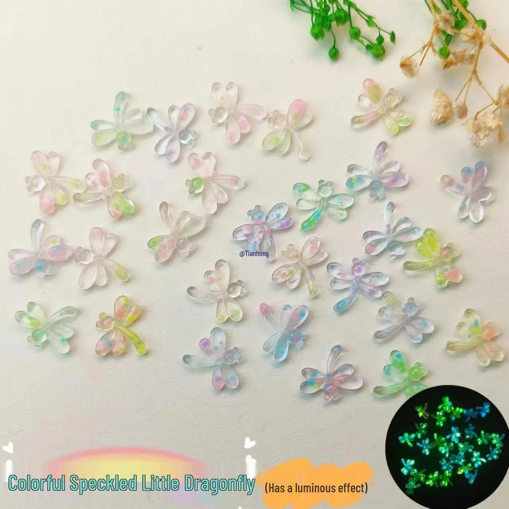 Luminous Dragonfly Nail & Hair Rhinestone Accessories