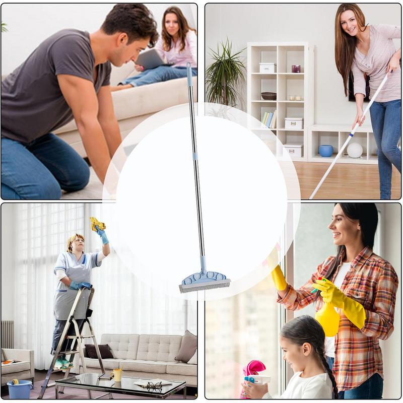 Bathroom Floor Brush Tile Cleaning Scrubber Adjustable Floor Scrubber Broom Bristle Scrubbing Brush With Extended Handle For