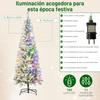 Narrow Christmas Tree 180 Cm With Bicolor LED Lights 11 Lighting Modes 479 Branches Green