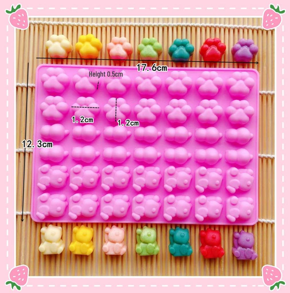 Cartoon Cat Paw Silicone Cake Mold - Food Grade, Creative Mooncake & Jelly Tray