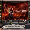 Child's Play Chucky Tiffany Personalized Tapestry Support Custom Name, Wall Art Home Decoration