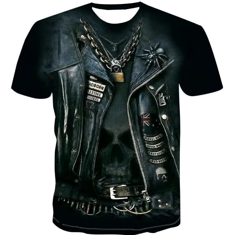 3D Digital Printing Men's Short Sleeve T-Shirt Summer Street Casual Crew Neck T-Shirt