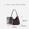 New Stylish and Simple Versatile Genuine Leather Handbag, Cowhide Frosted Single Shoulder Crossbody Commuter Bag