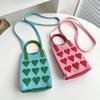 Korean Style Knitted Mini Crossbody Phone Bag – Women's Small Square Handbag