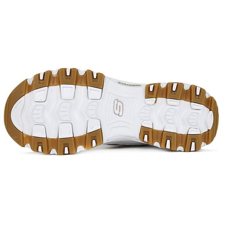 Skechers DLites Quick Leopard Ecopelle Mid-Top Dad Sneakers Sneakers da donna Bianco 13158-WHLD