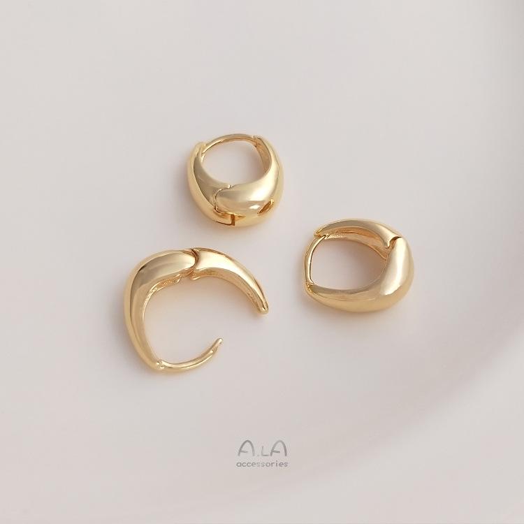 

Каффы-подвески из золота 14 карат: Элегантные женские серьги с сохранением цвета, с роскошным, простым и модным дизайном.