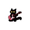 Kawaii Black Cat Enamel Pin Rock Guitar Music Brooches On Clothes Badge Bag Gothic Lapel Woman Men Jewelry Gifts For Friends