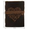 Vintage Leather Journal Book Of Shadow Grimoire Antique Deckle Paper Heart