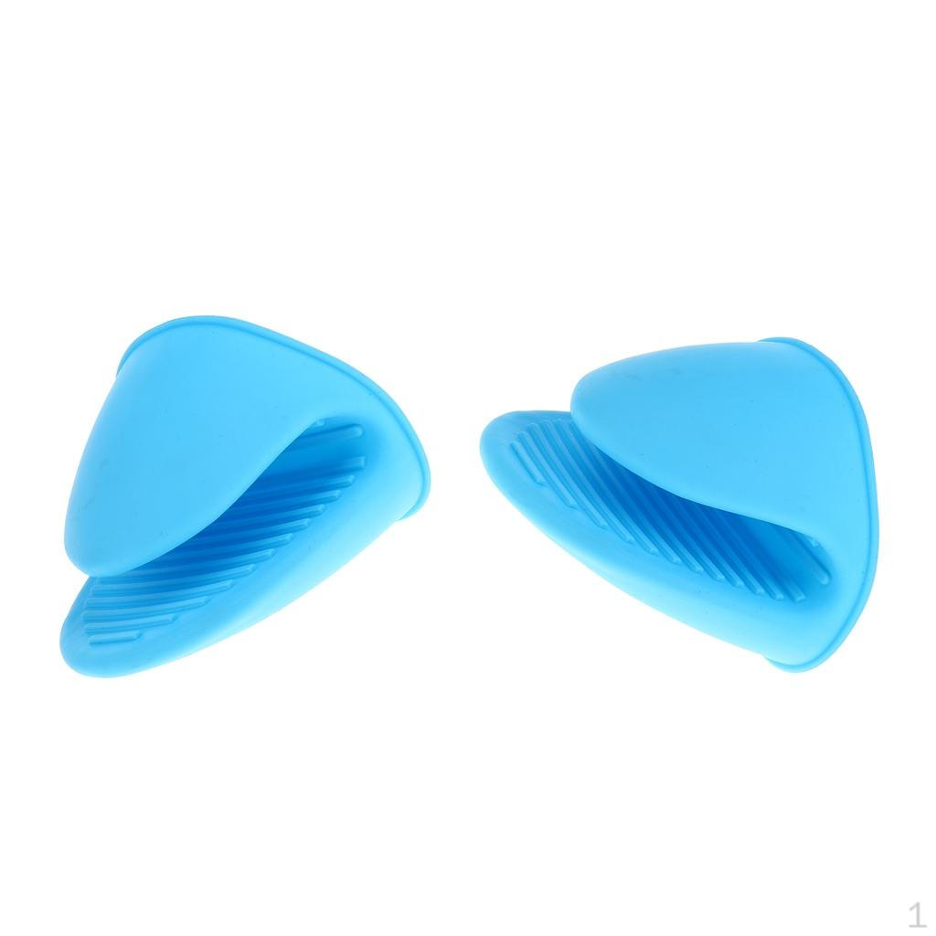 

2 шт. Силиконовые прихватки для кастрюль, прихватка для духовки, прихватки-щипки, защита для пальцев, для кемпинга, пеших походов