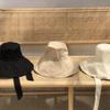 Stylish Accessory Tie Design Fisherman Hat Big Brim Cotton Linen Bucket Hat Foldable Beach Cap Beach Wear