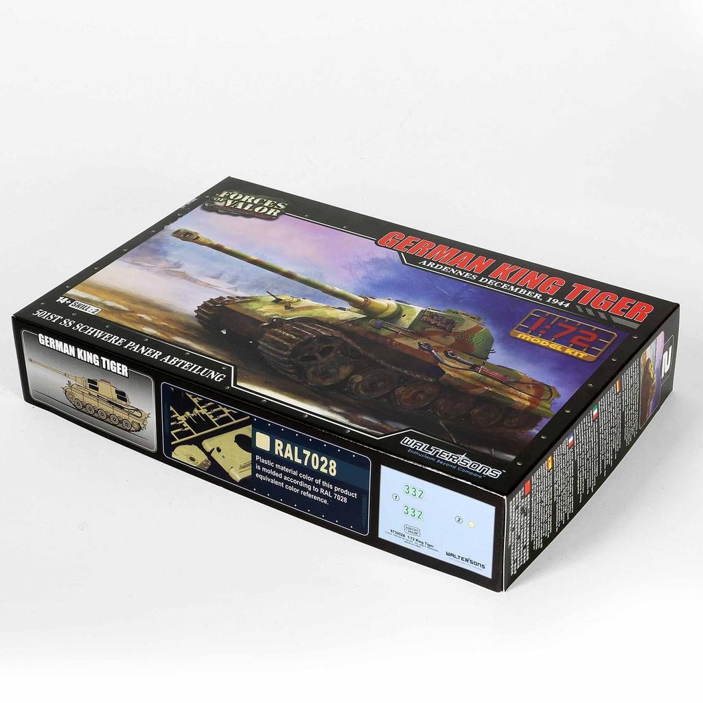 PLATZ Waltersons WW2 Deutscher Königstiger SS 501. Schweres Panzerbataillon Ardennen Dezember 1944 Plastikmodell WS55002R 1/72 (Panzer)